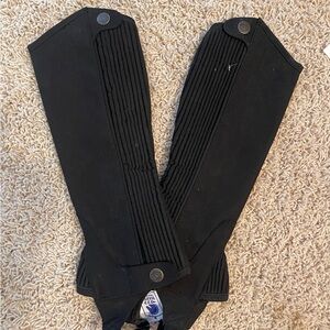 Elite Amara Children’s Black Riding Half Chaps Size B 12-14